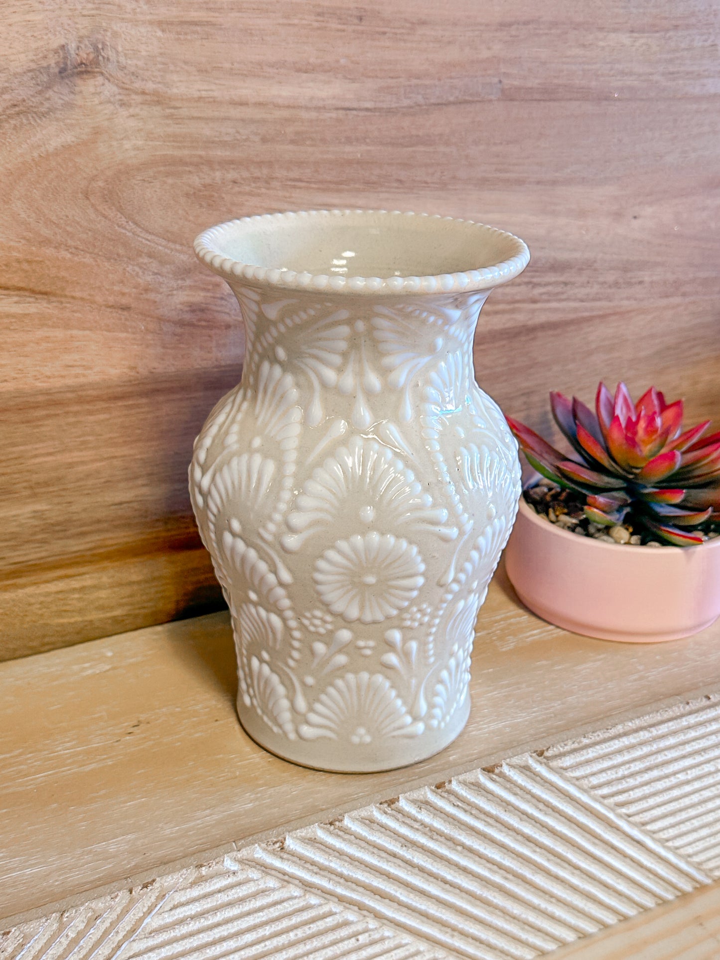 Talavera Medium Vase (White)