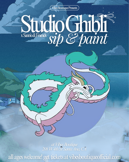 Studio Ghibli & Sanrio Sip & Paint (Feb 28, Mar 1-2)