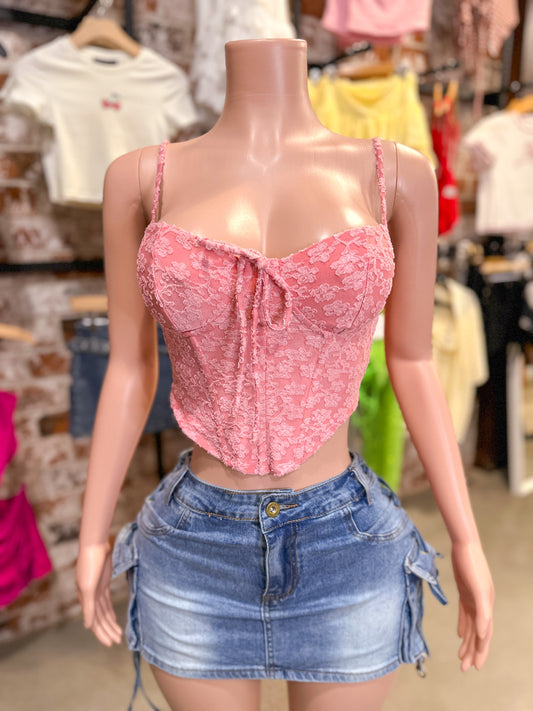 Knit Corset (Pink)