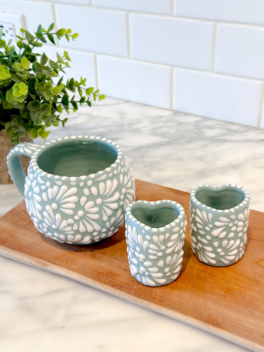 Talavera Low Regular Mug (Teal) (only the mug)