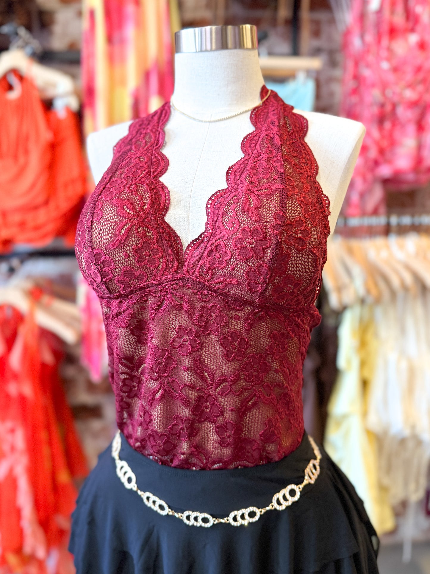 Poetic Justice Halter (Burgundy)