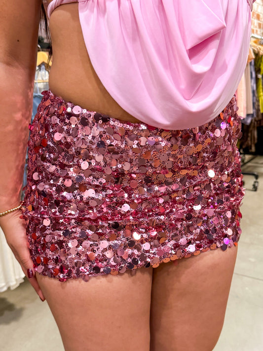 Rose Sequin Skirt
