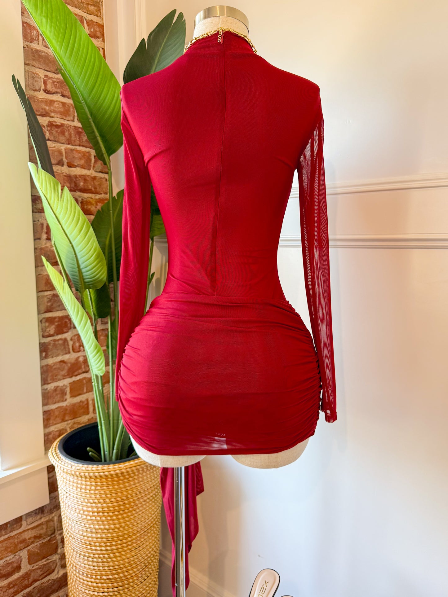 Mala Fama Romper(Burgundy)