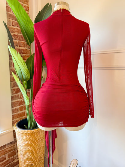 Mala Fama Romper(Burgundy)
