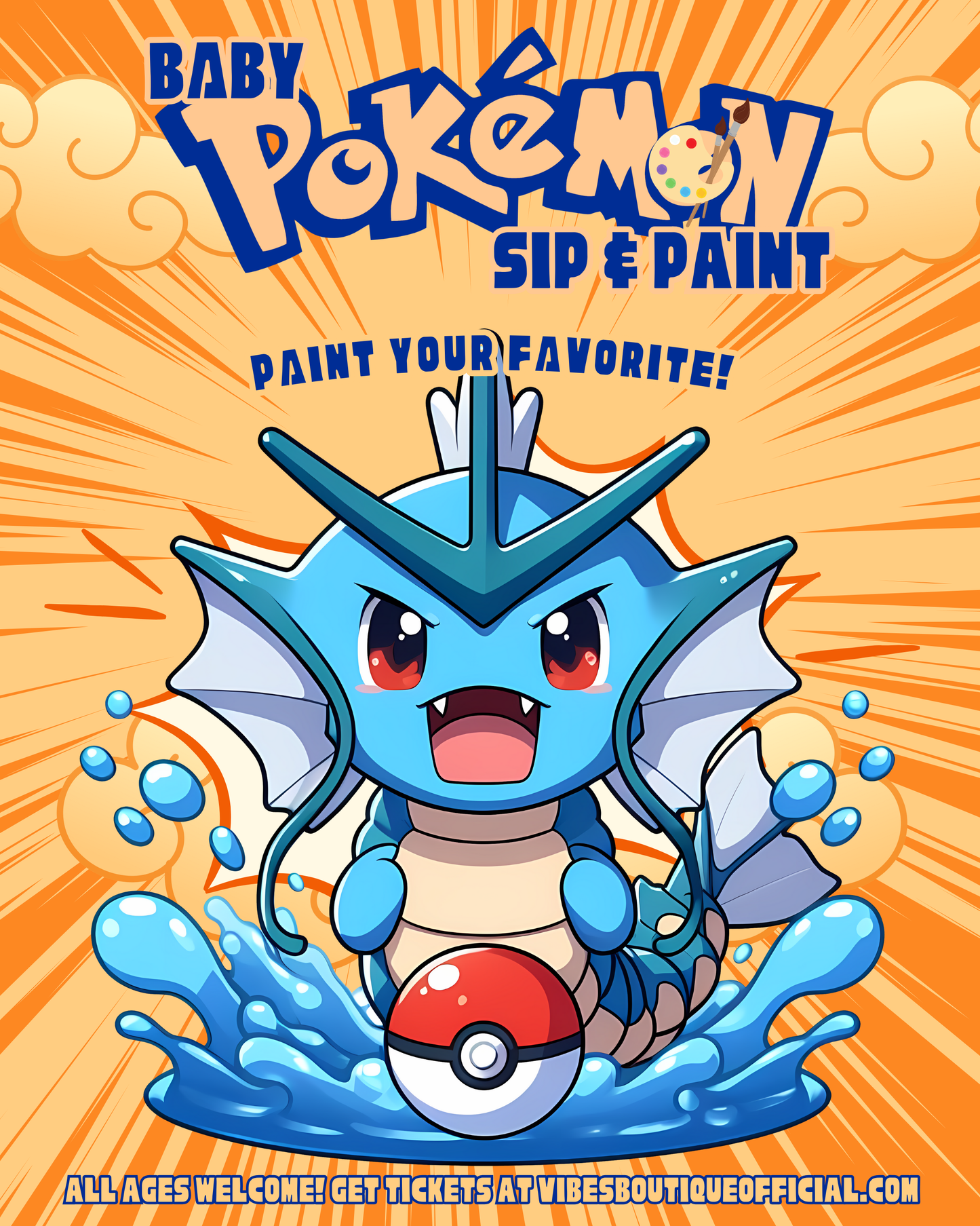 Baby Pokemon Sip & Paint (Feb 21-23 & Mar 1-2)