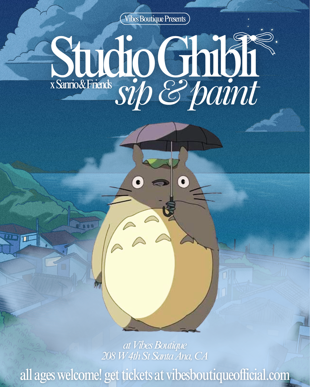 Studio Ghibli & Sanrio Sip & Paint (Feb 28, Mar 1-2)