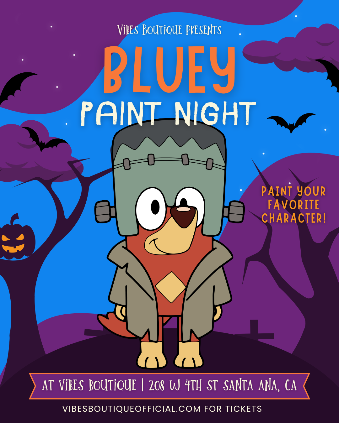 Bluey Halloween Paint Night (Oct 24-27)