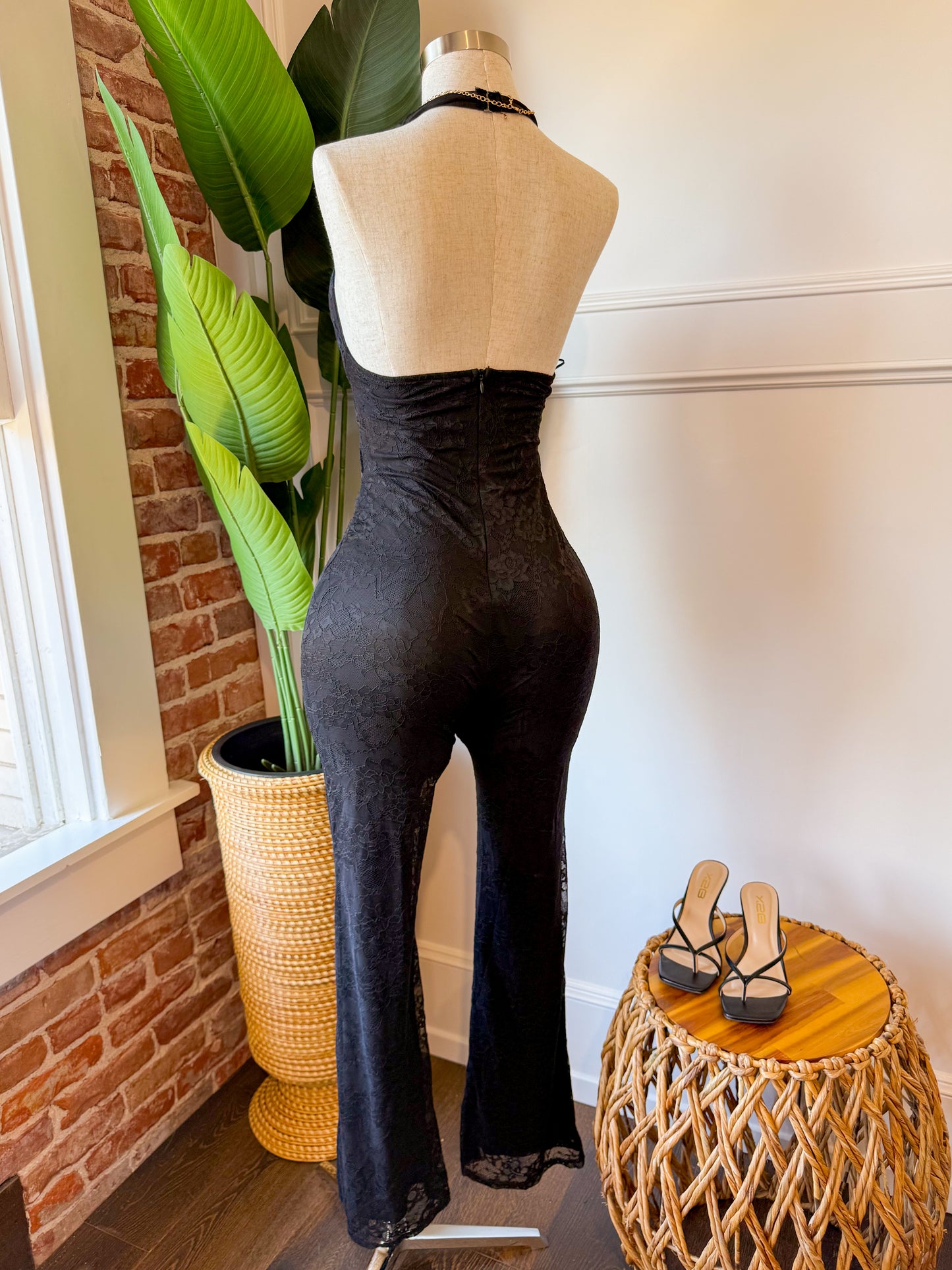 La Jefa Jumpsuit Lace Black