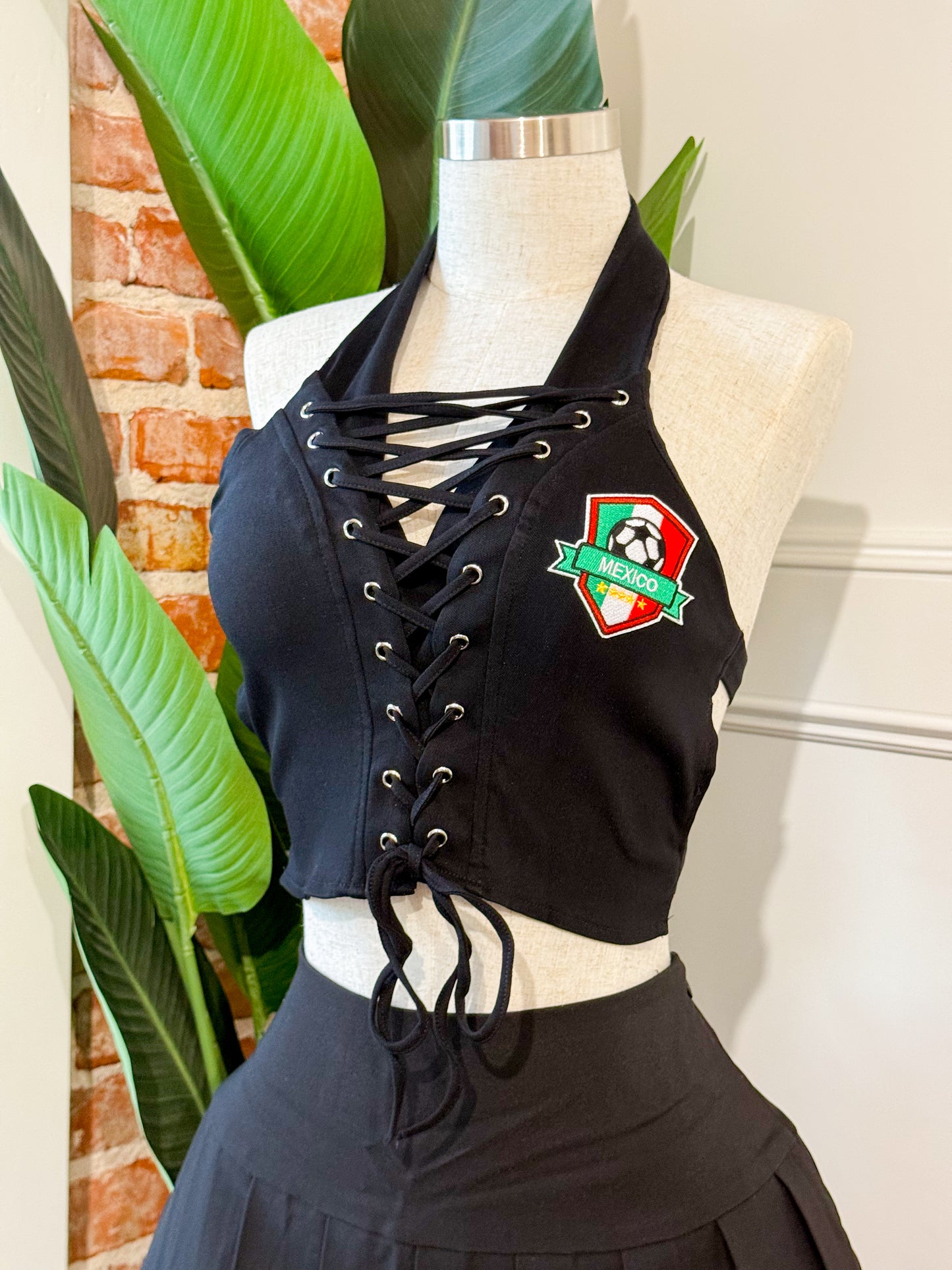 Mexico Tie Up Halter (Black)