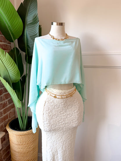 Provenza Drape Top (Mint)
