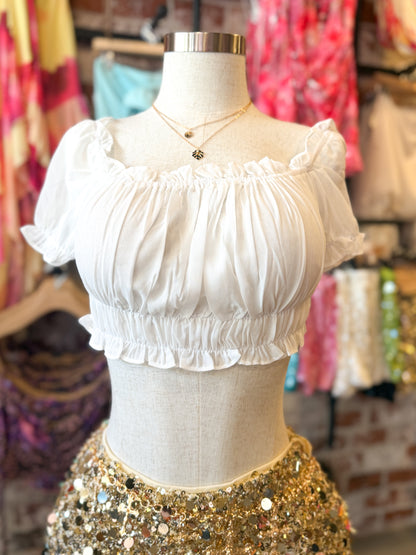 Brunch & Boujee Top (White)