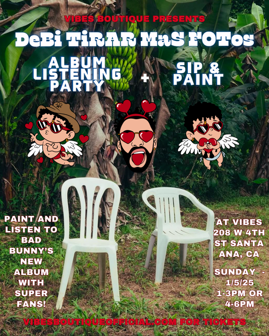 Bad Bunny Album Listening Party Sip & Paint