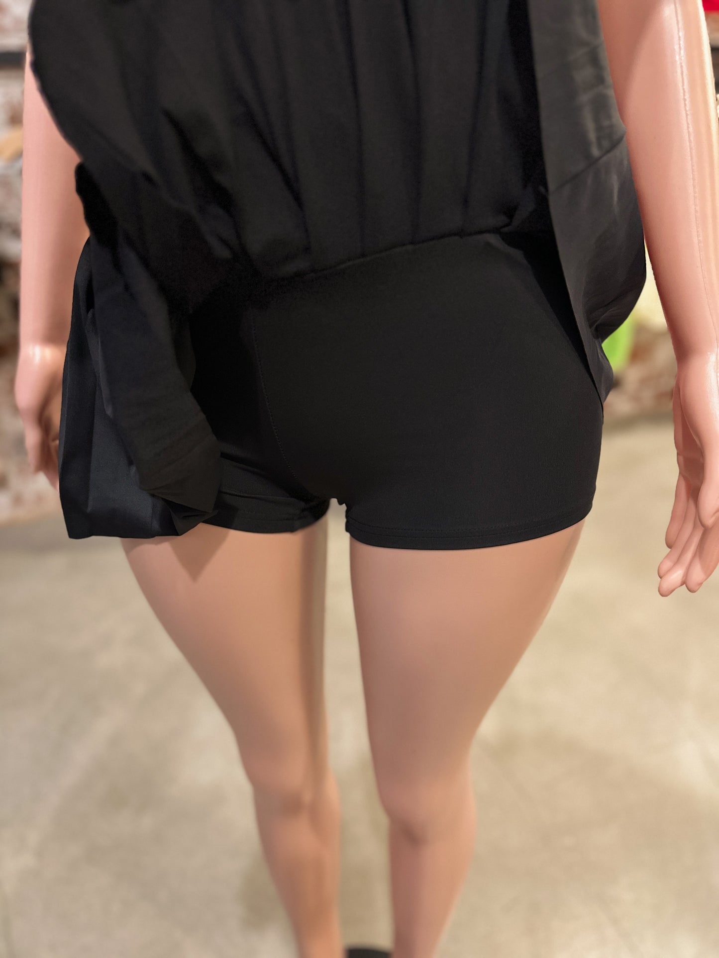 Black Pleated Set