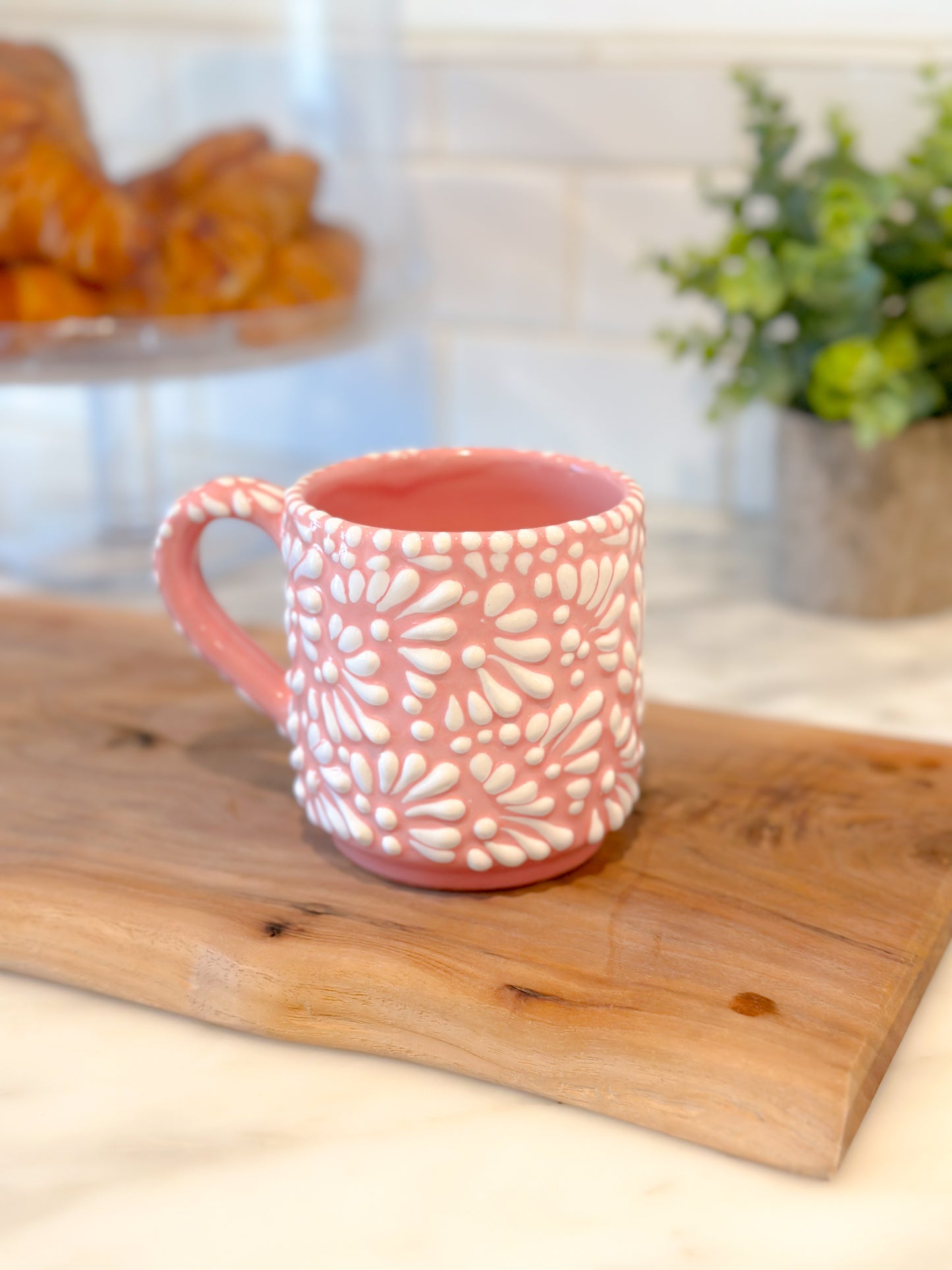 Talavera California Mug (Rose & White)