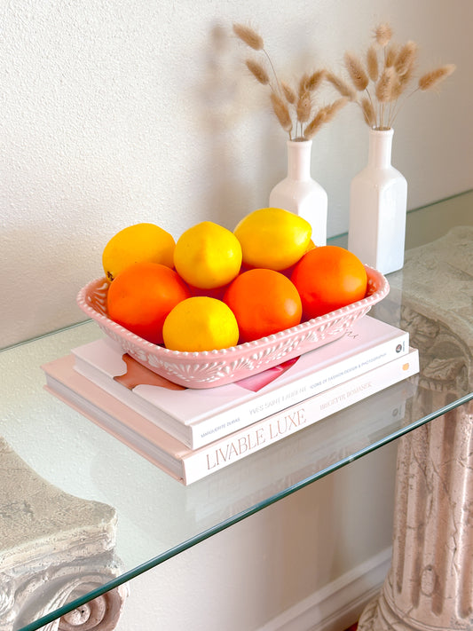 Talavera Fruit Bowl Plate (Pink)