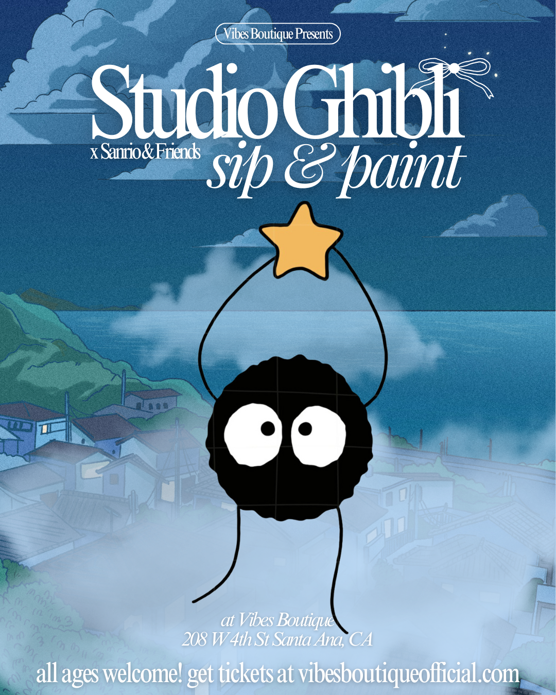 Studio Ghibli & Sanrio Sip & Paint (Feb 28, Mar 1-2)