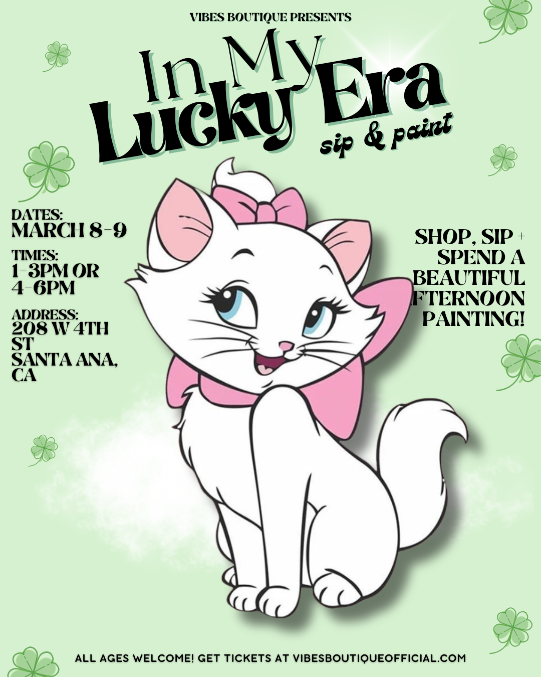 In My Lucky Era Sip & Paint (Mar 8-9)