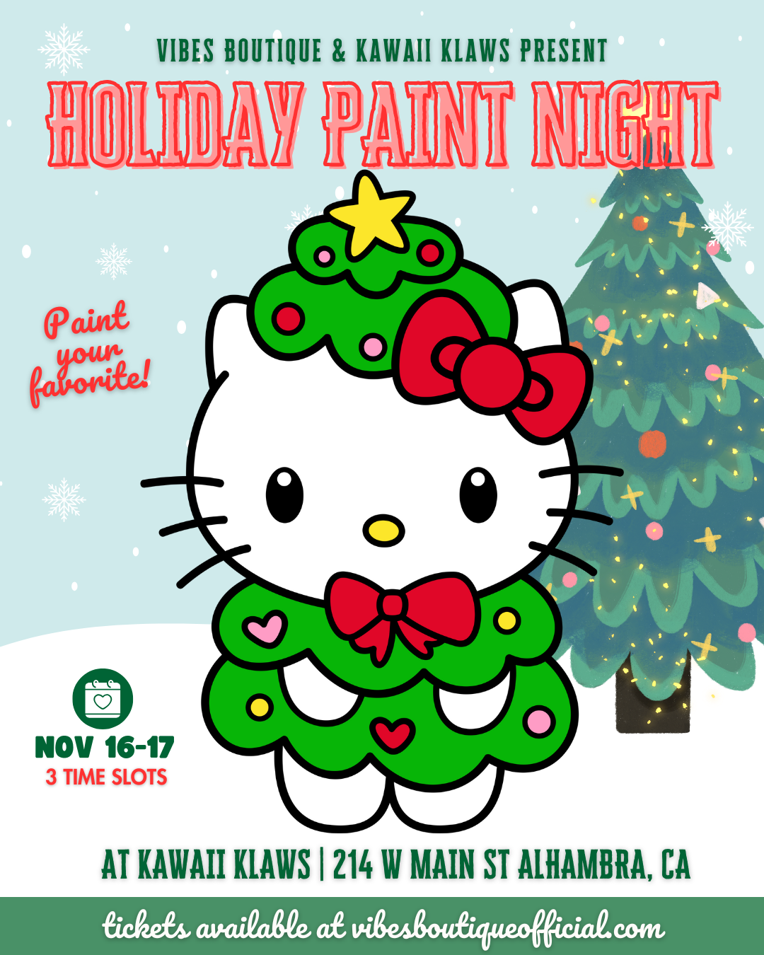 Holiday Paint Night (AT KAWAII KLAWS, ALHAMBRA)