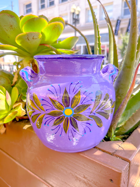 Artisanal Circle Flower Vase (Purple)