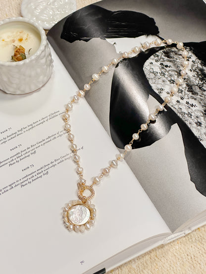 Pearl Around Virgin Necklace