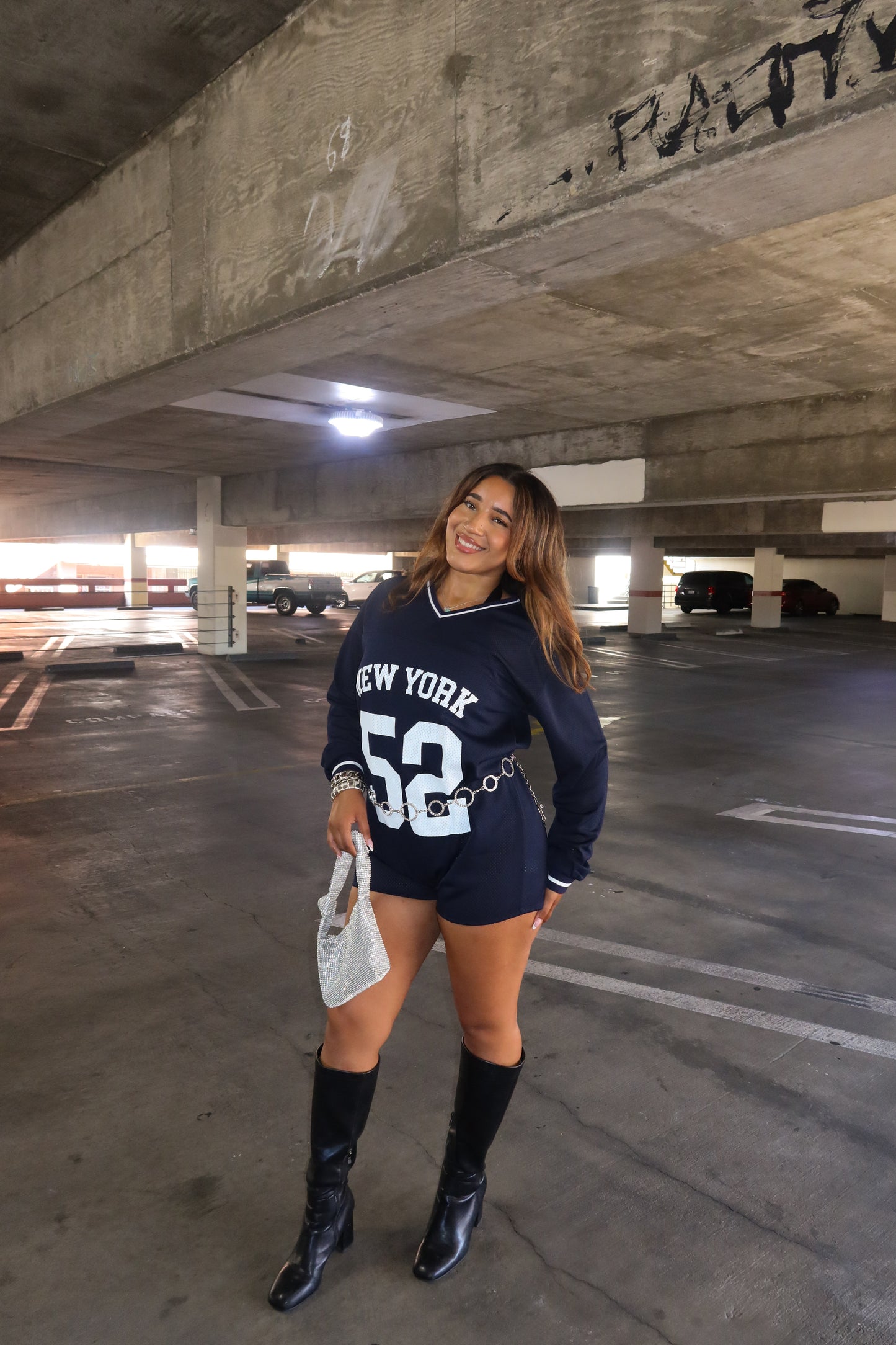 Run It Jersey Romper (Navy)