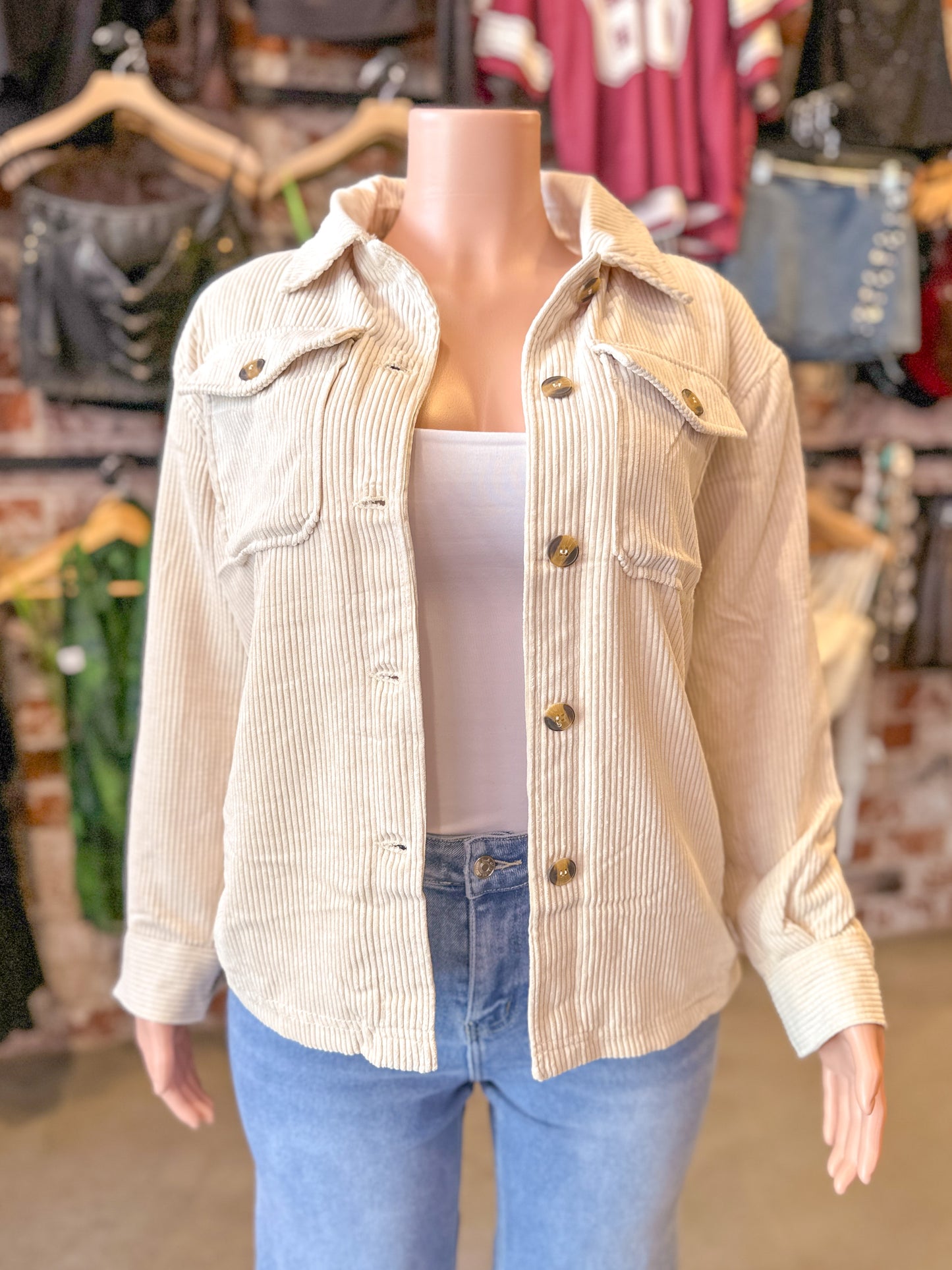 Warm Shacket (Beige)