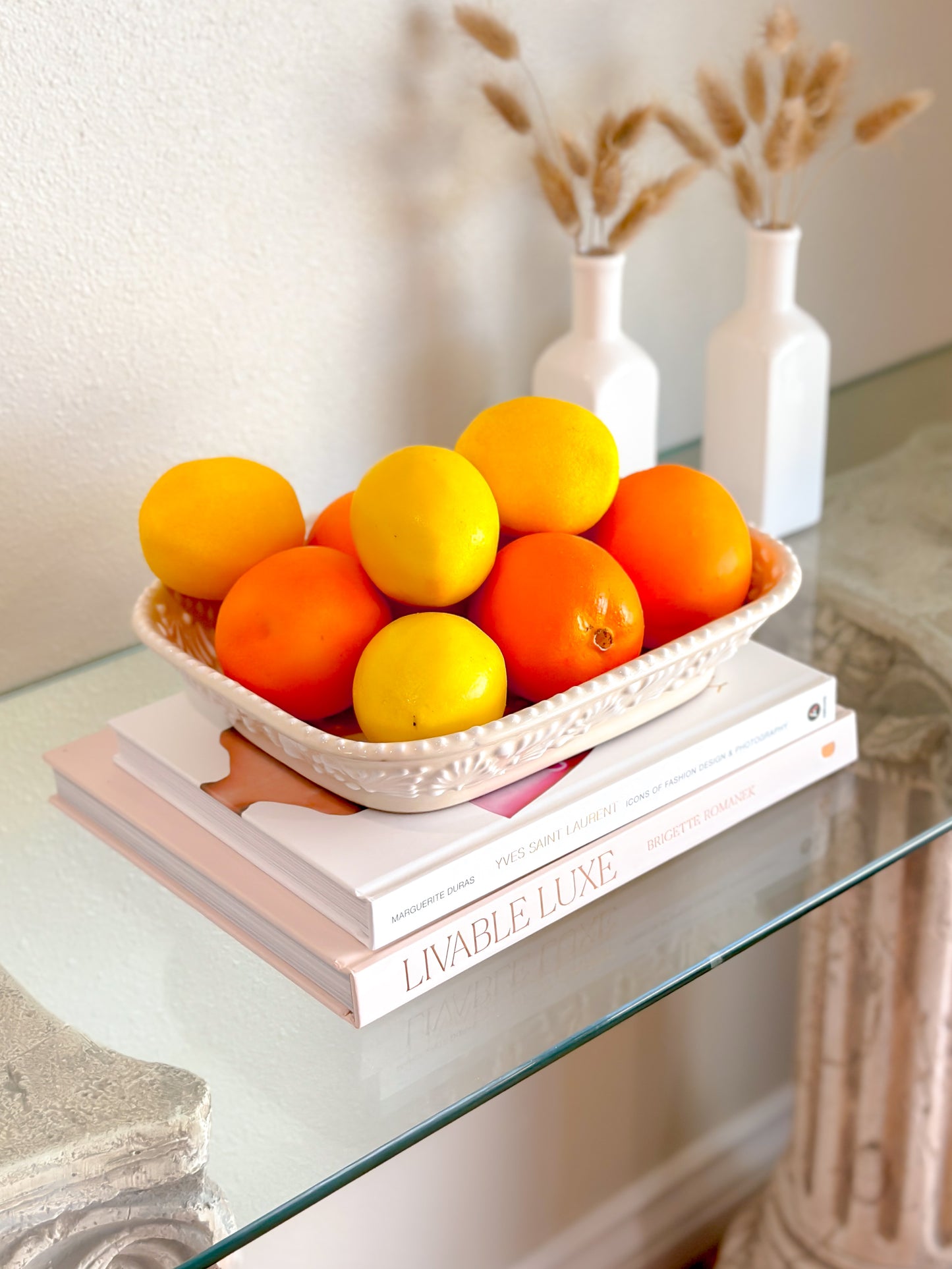 Talavera Fruit Bowl Plate (White)