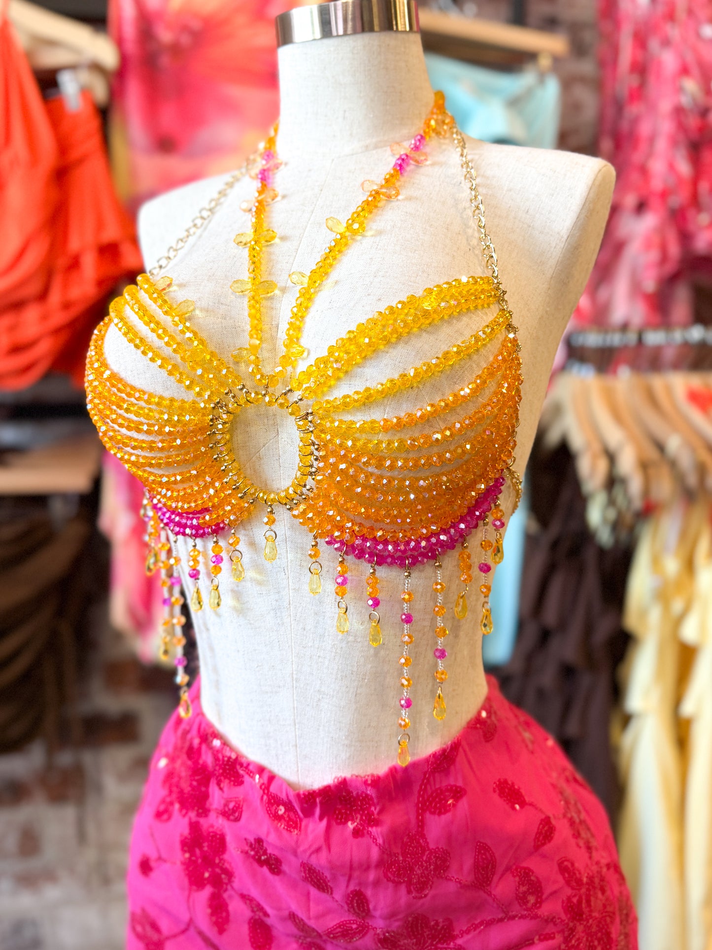 Tusa Glow Beaded Top