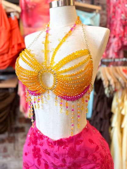 Tusa Glow Beaded Top