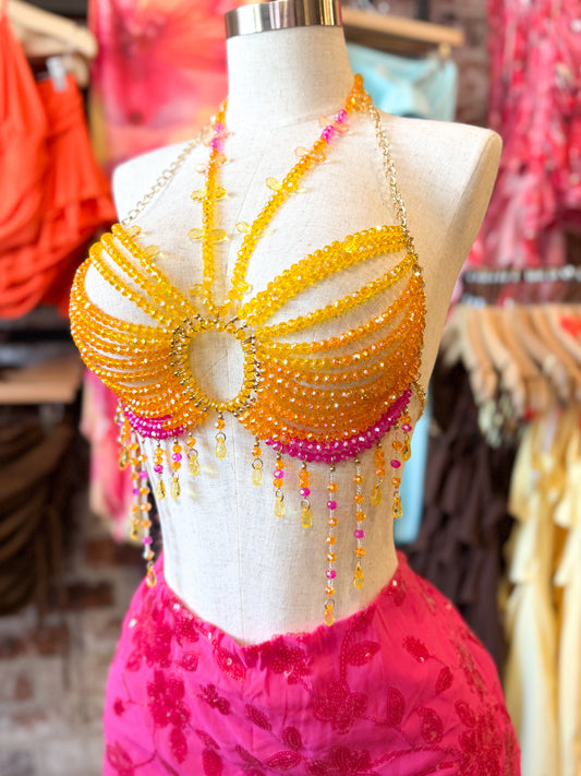 Tusa Glow Beaded Top