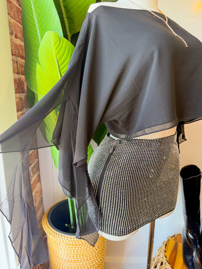 Provenza Drape Top (Black)