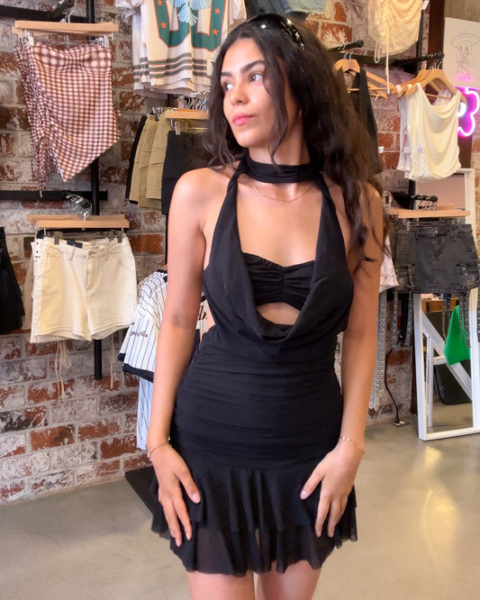 Halter Dress (Black)