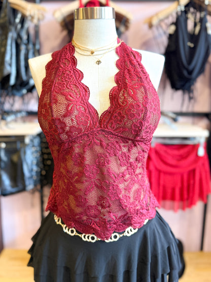 Poetic Justice Halter (Burgundy)