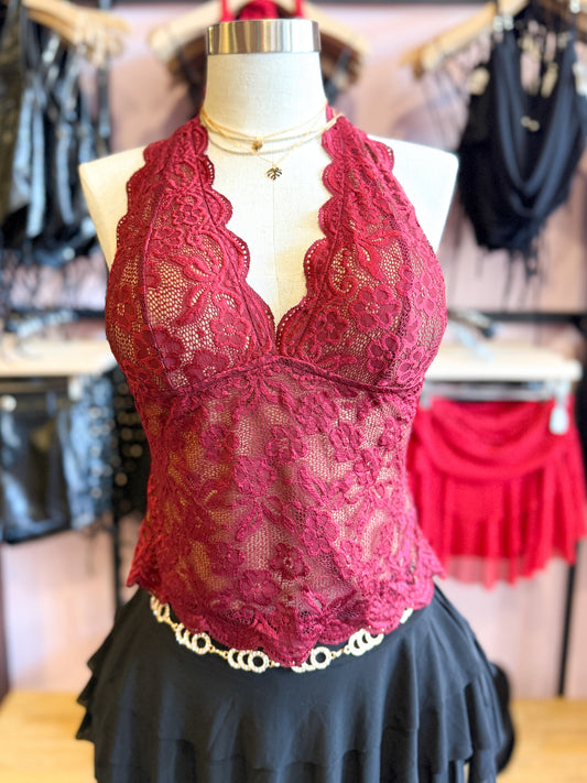 Poetic Justice Halter (Burgundy)