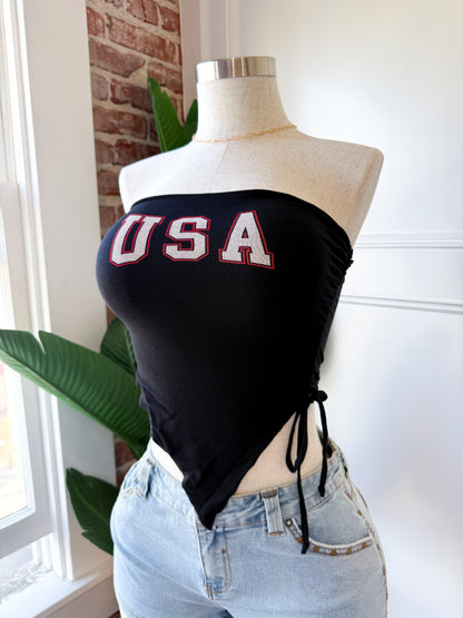 USA Black Side Tie