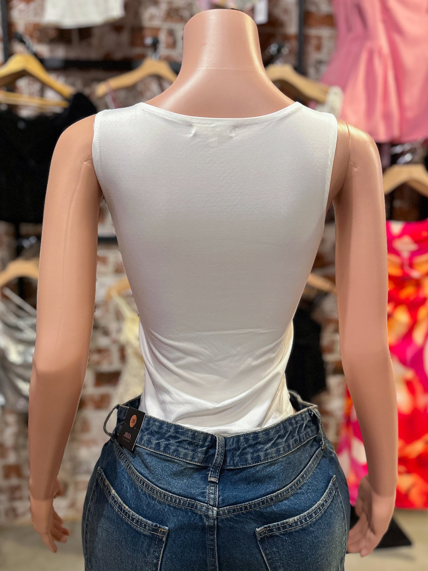 White Rhinestone Top