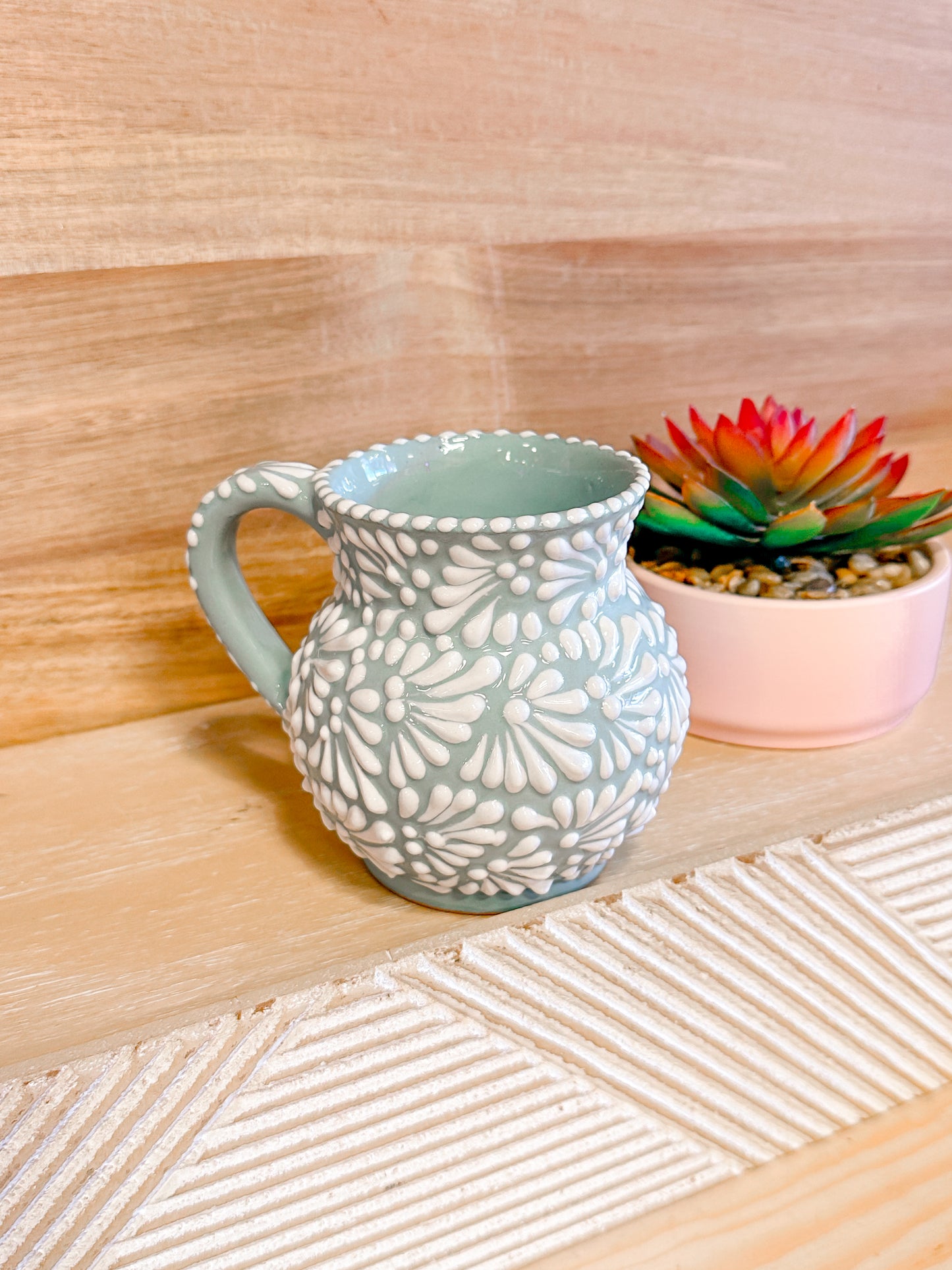 Talavera Jarrito Mug (Teal)