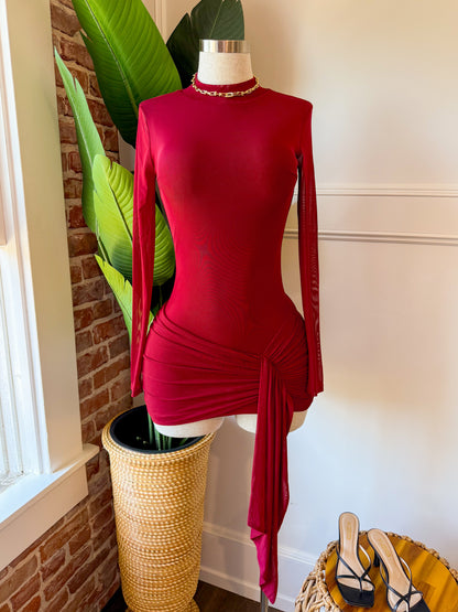Mala Fama Romper(Burgundy)