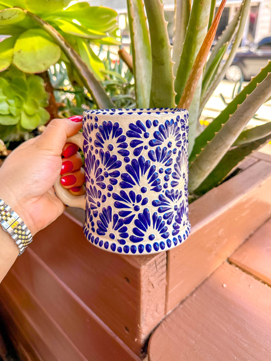 Talavera Large Mug Style 1 (Blue & White)