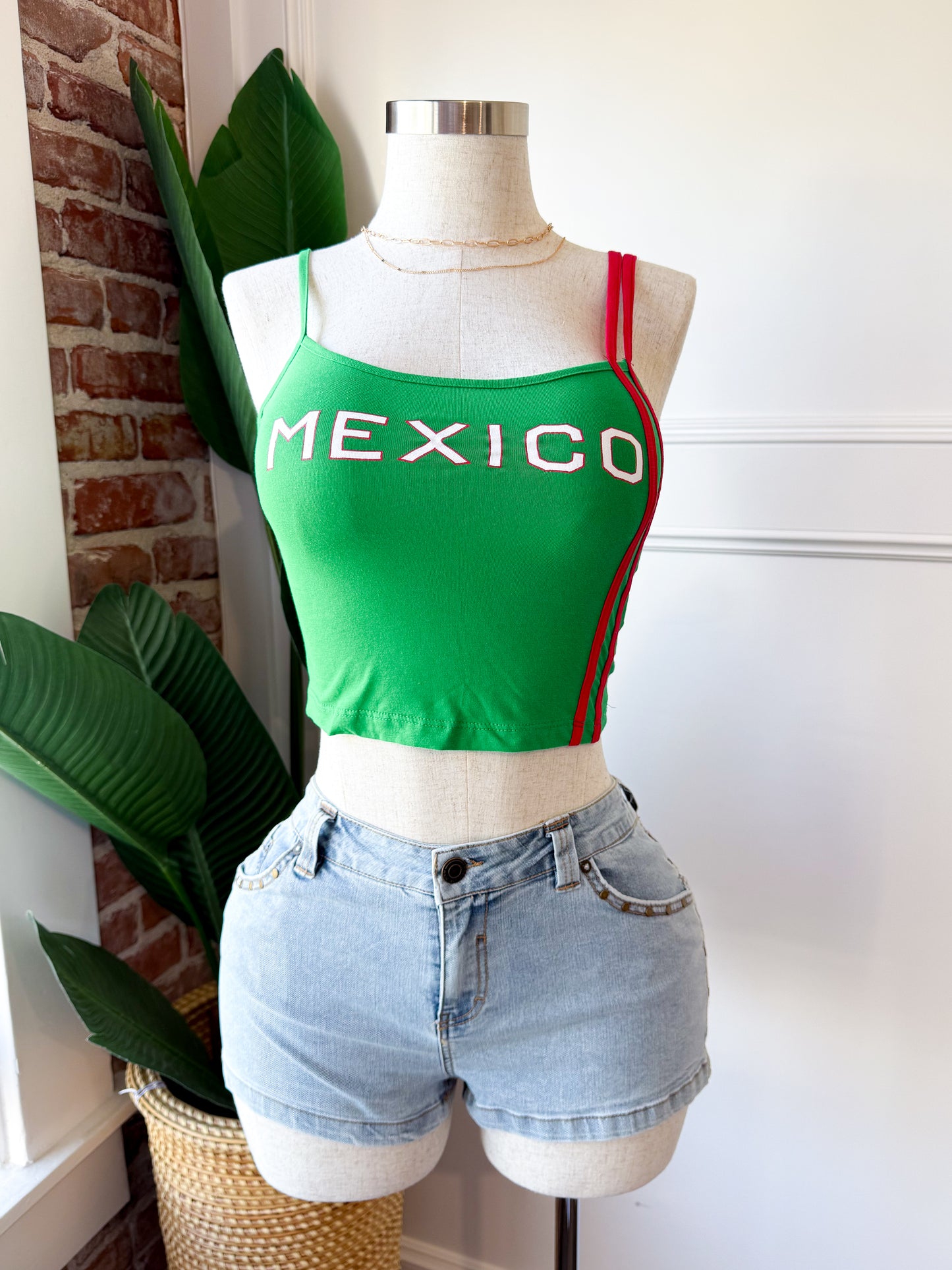 Mexico Double red strap top