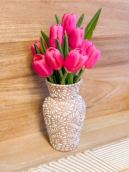 Talavera Small Flower Vase (Nude)