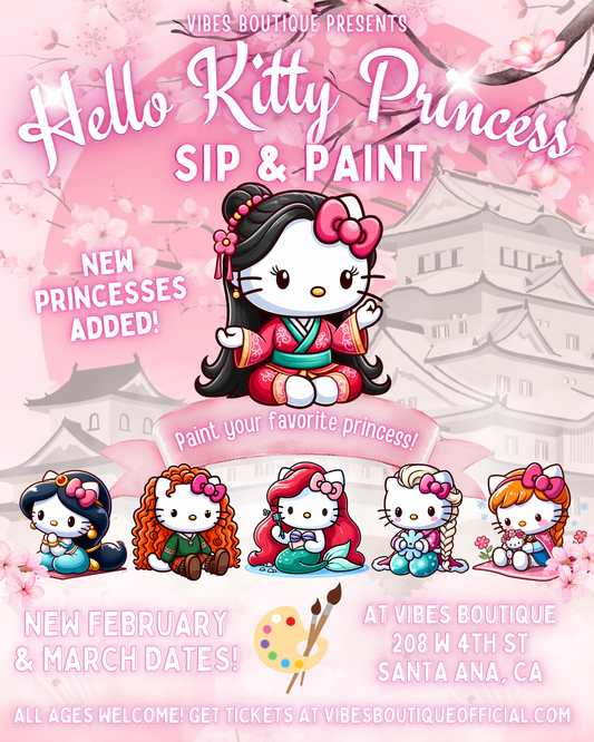 Hello Kitty Princess Sip & Paint (2/21-23 & 3/1-2)