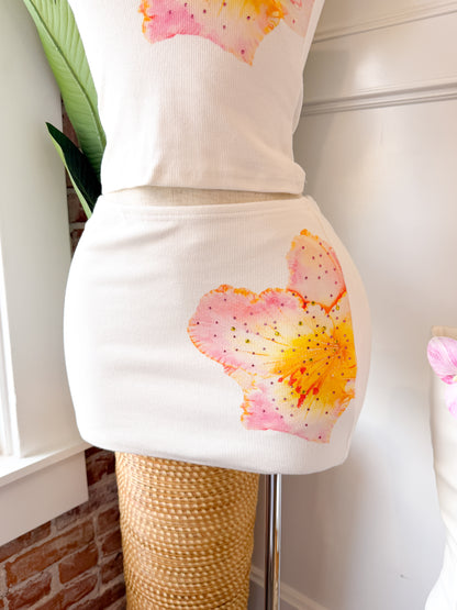 Tropi White Skirt