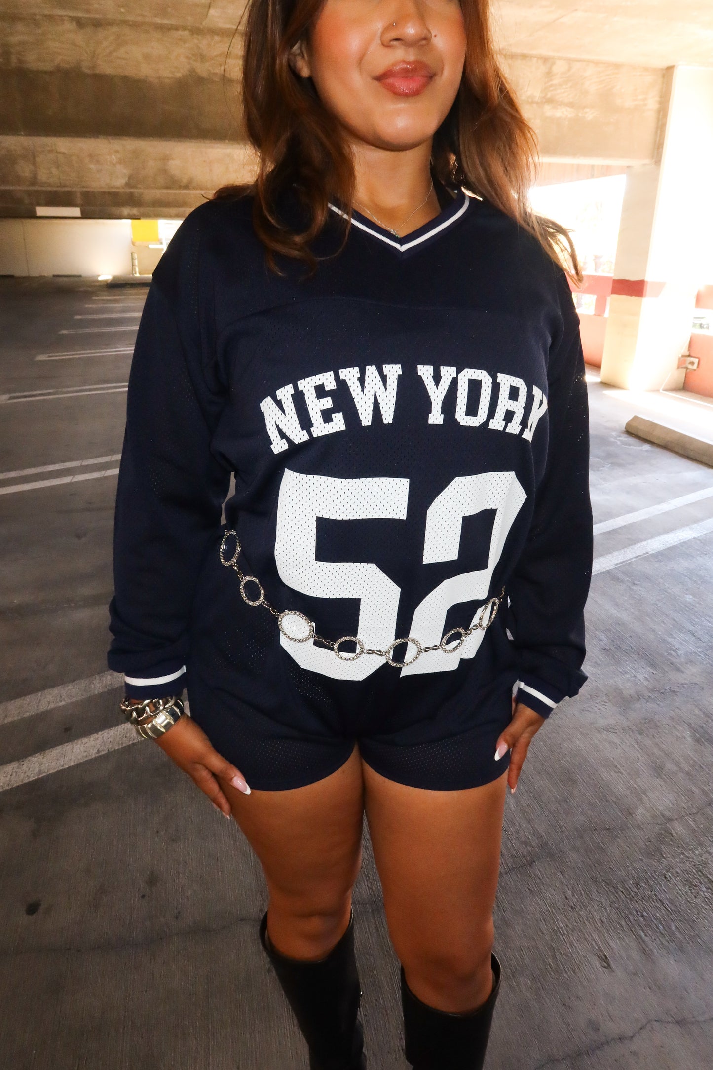 Run It Jersey Romper (Navy)