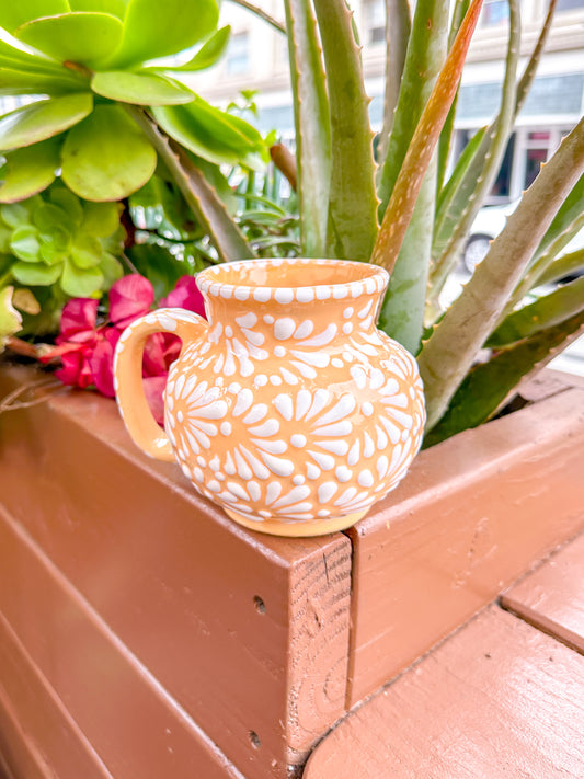 Talavera Jarrito Mug (Melon & White)