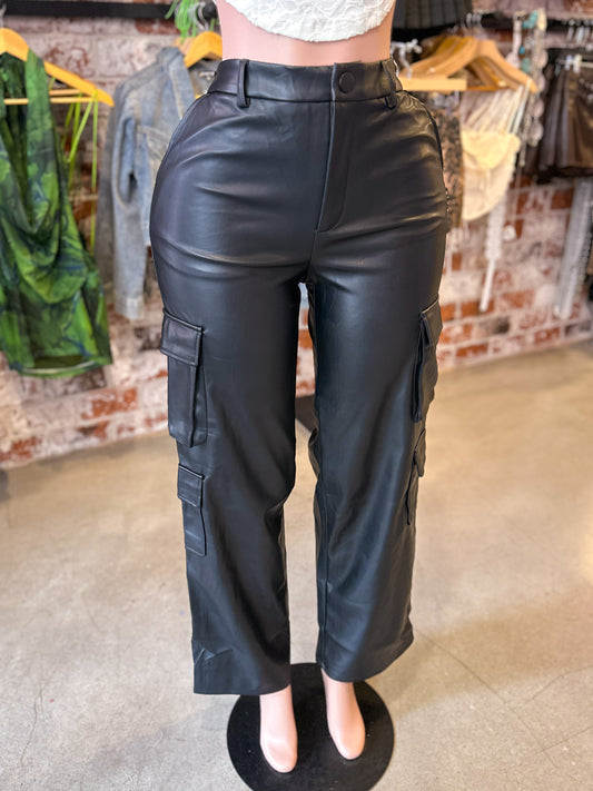Pleather Cargos