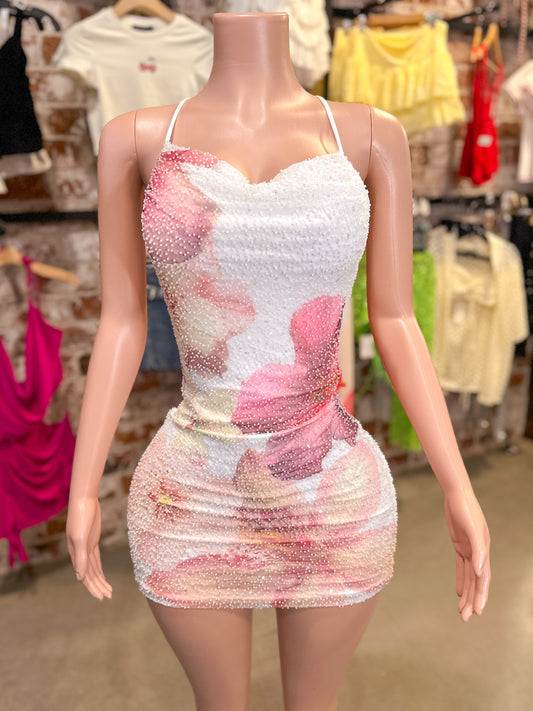 Flower Tie Up Dress