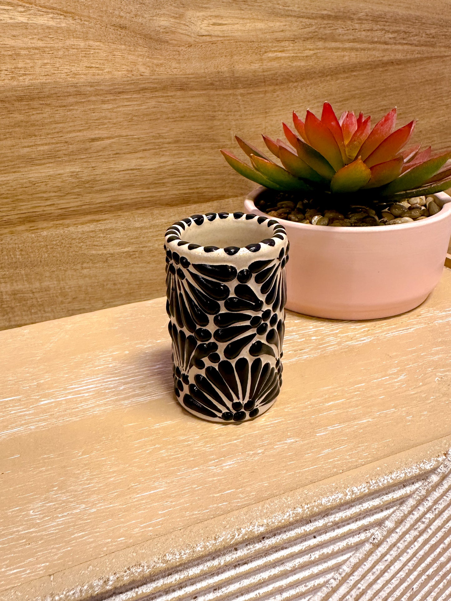 Talavera Shot Glass (Black & Cream 1)