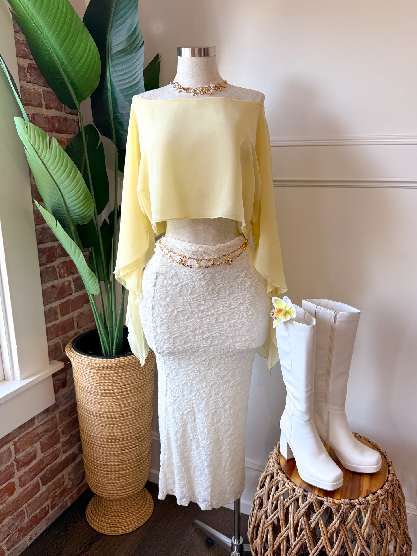 Provenza Drape Top (Yellow)
