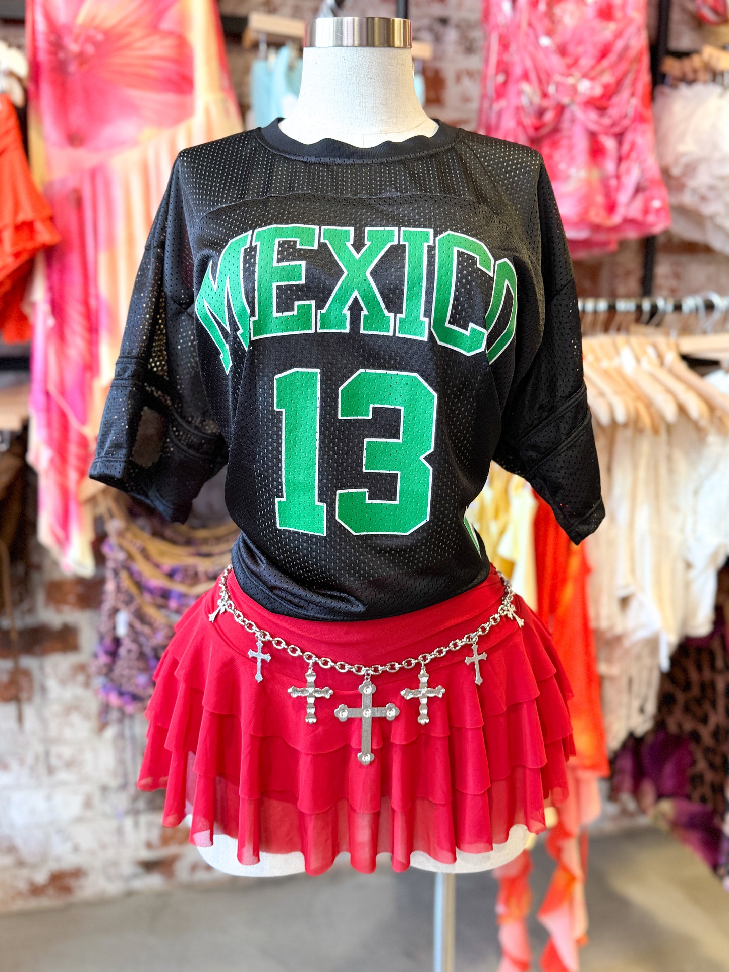 Mexico Black Ribbed Jersey